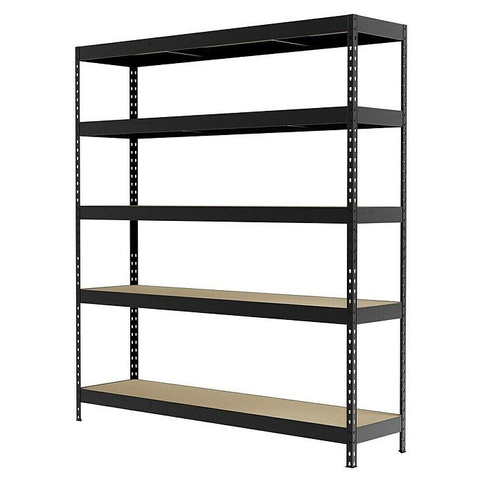 Regalux Regal za teški teret  (V x Š x DB: 180 x 160 x 40 cm, Nosivost po polici: 265 kg, Broj polica: 5 Kom., Uticanje, Antracit) | BAUHAUS