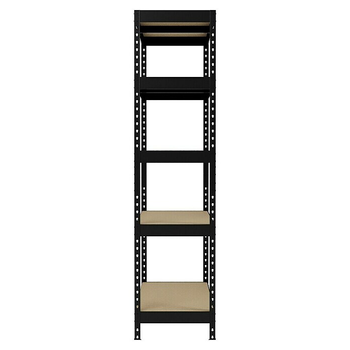 Regalux Stelling voor zware lasten (H x B x D: 180 x 90 x 40 cm, Draagvermogen per legbord: 210 kg, Aantal legborden: 5 st., Insteken, Antracietgrijs) | BAUHAUS