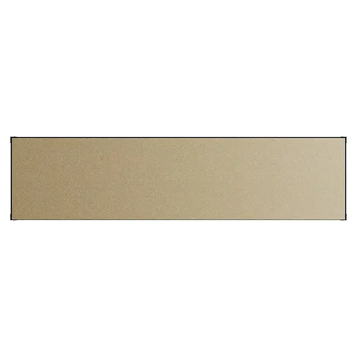 Regalux Schwerlastregal - H x B x T: 180 x 160 x 40 cm, Traglast pro Boden: 265 kg, Anzahl Böden: 5 Stk., Stecken, Anthrazitgrau - Ein rechteckiger, sandfarbener Tisch mit einem dunklen Metallrahmen. Ideal für minimalistische und moderne Innenräume.