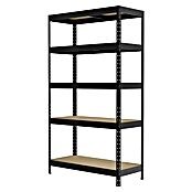 Regalux Schwerlastregal (H x B x T: 180 x 90 x 40 cm, Traglast pro Boden: 210 kg, Anzahl Böden: 5 Stk., Stecken, Anthrazitgrau) | BAUHAUS