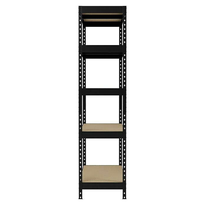 Regalux Schwerlastregal (H x B x T: 180 x 90 x 40 cm, Traglast pro Boden: 210 kg, Anzahl Böden: 5 Stk., Stecken, Anthrazitgrau) | BAUHAUS