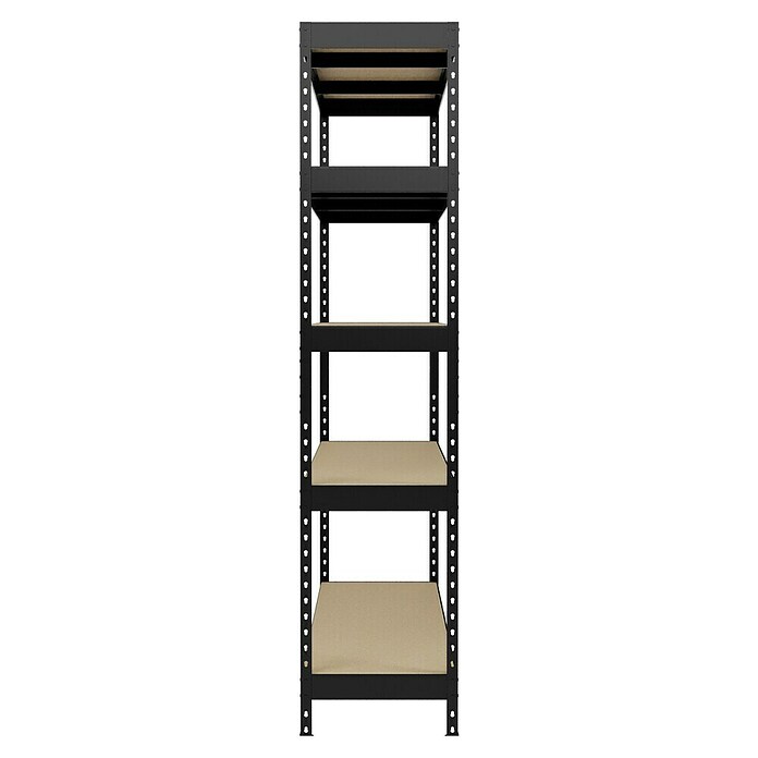 Regalux Regal za teški teret  (V x Š x DB: 180 x 160 x 40 cm, Nosivost po polici: 265 kg, Broj polica: 5 Kom., Uticanje, Antracit) | BAUHAUS