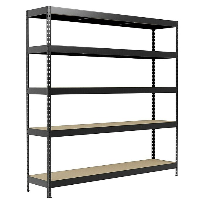Regalux Regal za velike obremenitve  (V x Š x G: 180 x 180 x 40 cm, Nosilnost na polico: 265 kg, Število polic: 5 kos, Priklop, Antracit) | 1230 - Metallregale | AAFA - Regale | AAF - Regalsysteme | AA - Eisenwaren | A - Eisenwaren | BAUHAUS