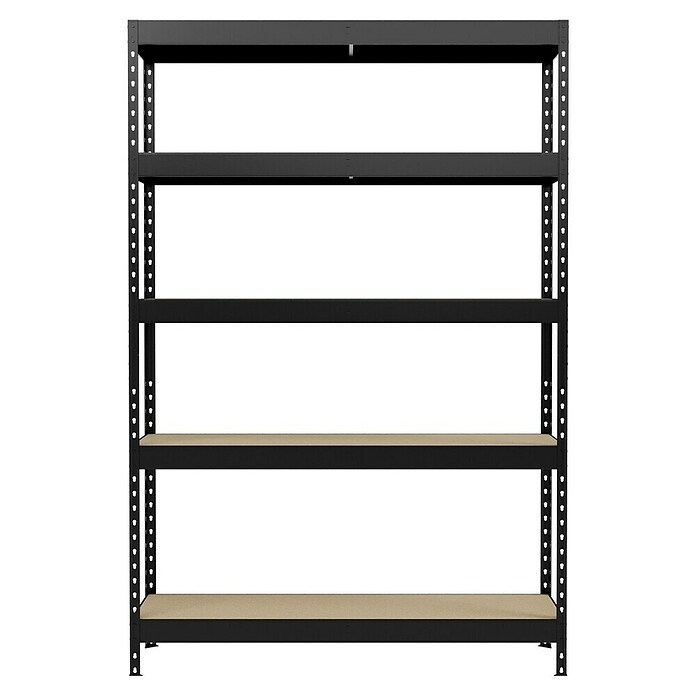 Regalux Regal za teški teret  (V x Š x DB: 180 x 120 x 40 cm, Nosivost po polici: 210 kg, Broj polica: 5 Kom., Uticanje, Antracit) | BAUHAUS