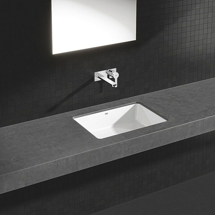 Grohe Lineare Waschtischarmatur (Wandmontage, Chrom, Glänzend, Ausladung Armatur: 207 mm) | BAUHAUS