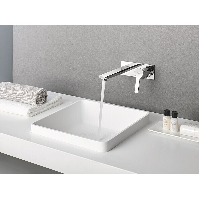 Grohe Lineare Waschtischarmatur (Wandmontage, Chrom, Glänzend, Ausladung Armatur: 207 mm) | BAUHAUS