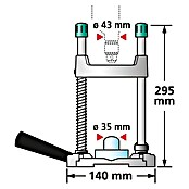 Wolfcraft Bohrständer Tec-Mobil (Aufnahme: 43 mm, Schwenkbar bis ± 45°)