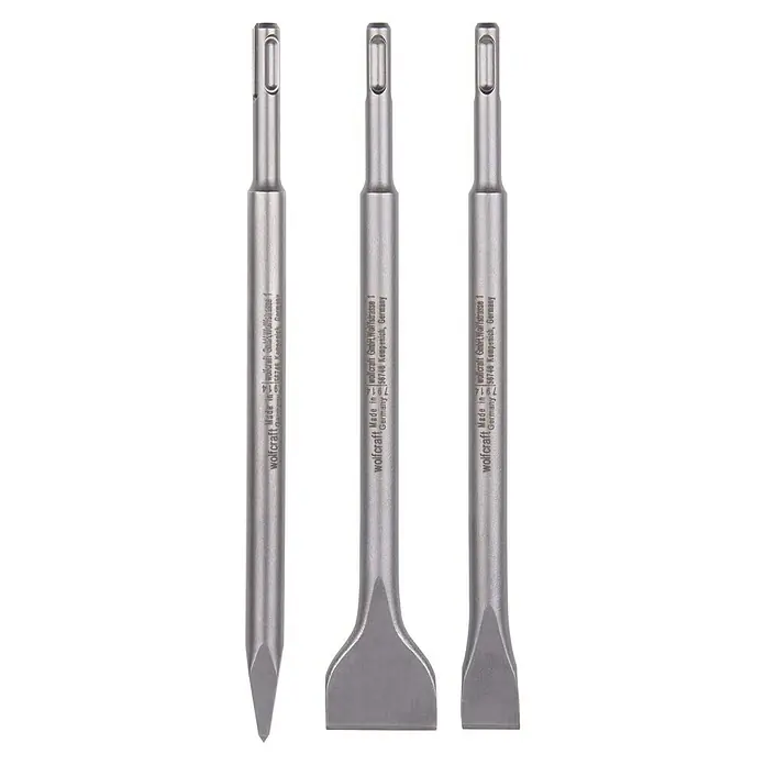 Wolfcraft Meißel-Set - 3 -tlg., SDS Plus - Meißel-Set von wolfcraft.