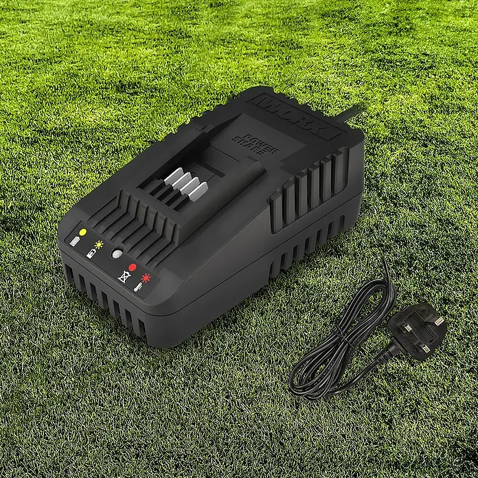 Worx PowerShare 20V Schnellladegerät WA3880 - Passend für: Worx Akku-Geräte 20 V - Das Worx PowerShare-Ladegerät für Akkus. Kompatibel mit vielen Worx-Werkzeugen. Zum Aufladen von Akkus für kabellose Freiheit.
