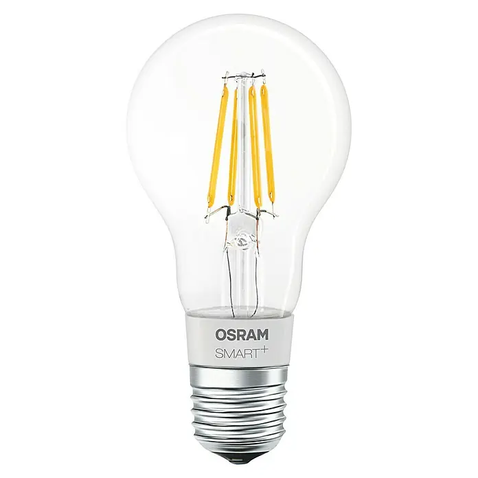Google Nest Starter-Set Ledvance Smart+ BT Leuchtmittel - Kreide, 5,5 W, E27, Warmweiß, Dimmbar - Osram Smart+ LED-Lampe: Eine energieeffiziente und intelligente Beleuchtungslösung für Ihr Zuhause, die sich einfach steuern lässt.