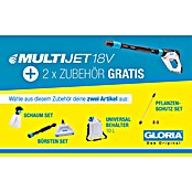 Gloria Sprühpistole MultiJet (18 V, Li-Ionen, 1 Akku)