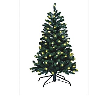 Xenotec Künstlicher Weihnachtsbaum (Höhe: 120 cm, Grün, LED-Beleuchtung)