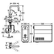 Grohe Spültischarmatur Blue Home (U-Auslauf, Chrom, Gefiltertes Trinkwasser) | BAUHAUS