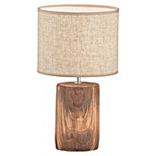 Fischer & Honsel Tischleuchte Malik (40 W, L x B x H: 24 x 24 x 43 cm, Holzfarben mit Struktur, Beige, E27) | BAUHAUS