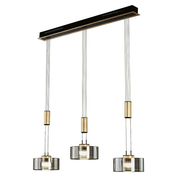 Fischer & Honsel LED-Pendelleuchte Lavin (27 W, Gold/Schwarz, Warmweiß, 3 Stk.) | BAUHAUS