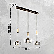 Fischer & Honsel LED-Pendelleuchte Lavin (27 W, Gold/Schwarz, Warmweiß, 3 Stk.) | BAUHAUS