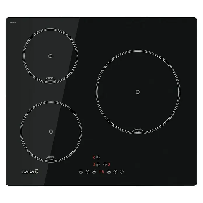 Cata Set de horno empotrado + placa de cocción y campana extensible - Volumen horno: 80 l, Número de zonas de temperatura: 3 ud., Máx. Potencia de aire de la campana extractora: 300 m³/h - Placa de inducción Cata negra con tres zonas de cocción y panel de control táctil para una cocción precisa.