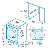 Edesa Lavadora EWF- 9400 I (L x An x Al: 52 x 59 x 83 cm, 9 kg, 1.750 W) | BAUHAUS