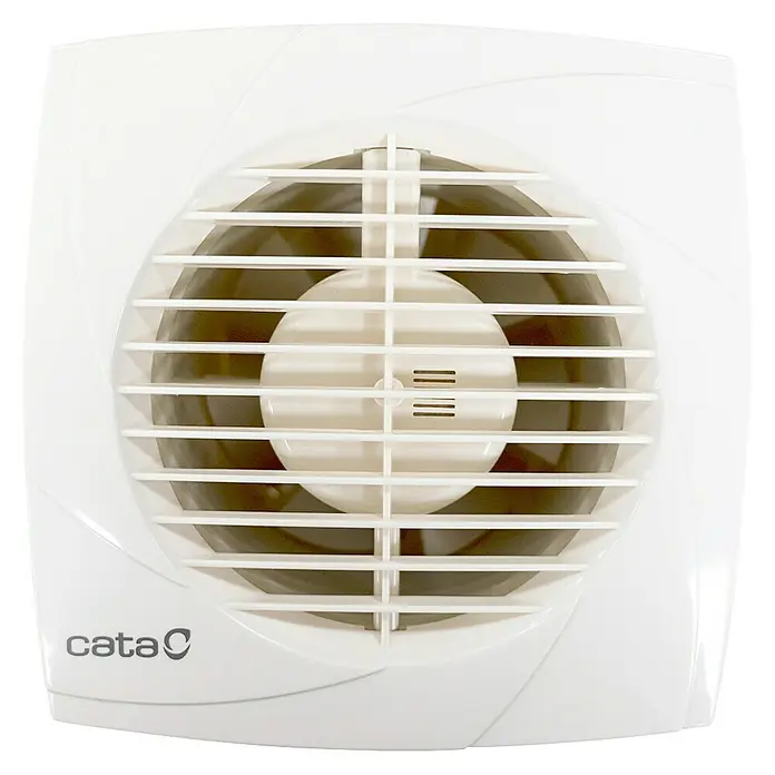 Cata Ventilador de pared de baño Axial B-8 PLUS - Blanco - Ventilador de baño Cata blanco con panel frontal redondo y ranuras de ventilación. Un dispositivo eficiente para un clima interior agradable.