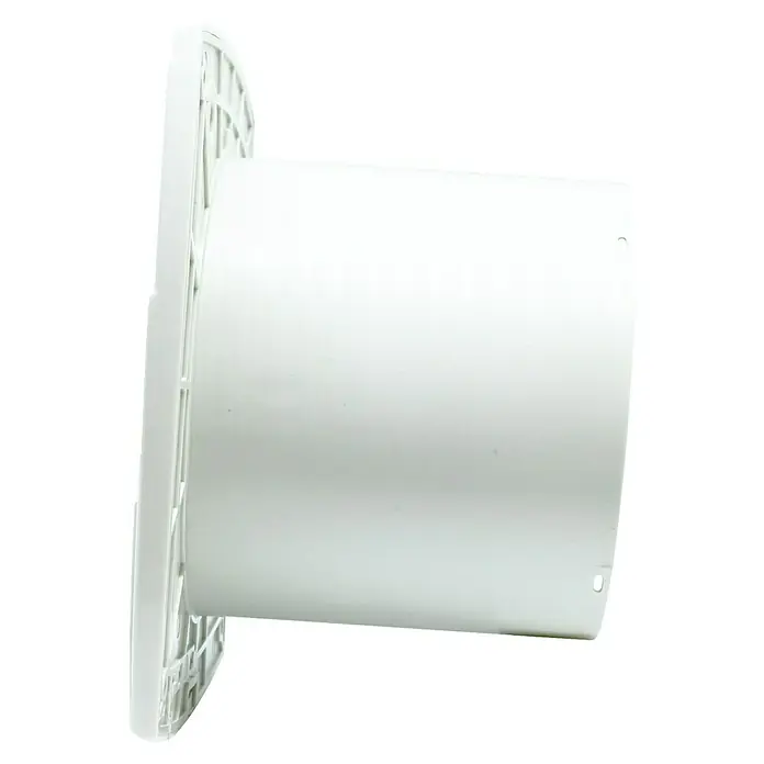 Cata Ventilador de pared de baño Axial B-8 PLUS - Blanco - Salida de ventilación blanca con abertura redonda y base cuadrada. Accesorio práctico para sistemas de ventilación.