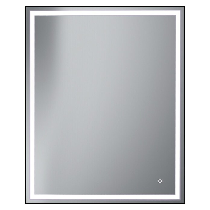 Camargue Espejo con luz LED Lisbeth (60 x 80 cm, Sensor, Negro) | BAUHAUS