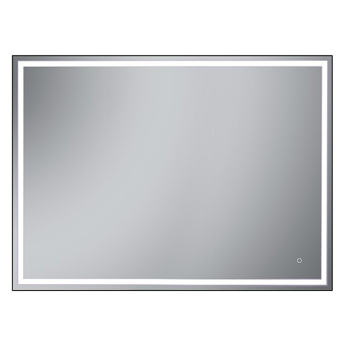 Camargue Espejo con luz LED Lisbeth (120 x 80 cm, Sensor, Negro) | BAUHAUS