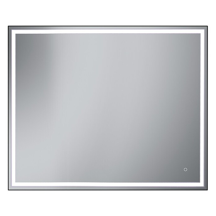 Camargue Espejo con luz LED Lisbeth (100 x 80 cm, Sensor, Negro) | BAUHAUS