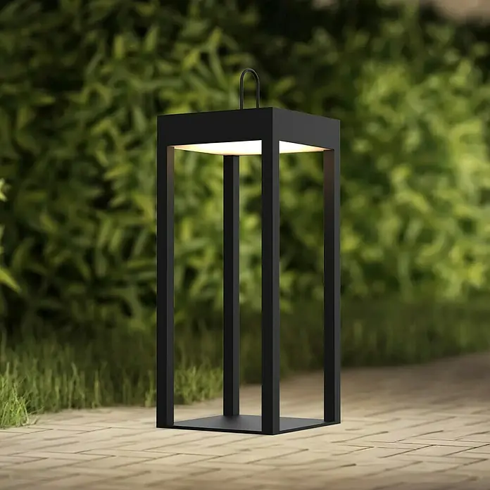 Tween Light Akku-Wandleuchte Bellagio - 35 x 13,2 x 15 cm, Schwarz, Warmweiß, 3 W, IP44 - Elegante, schwarze Outdoor-Laterne mit LED-Beleuchtung. Ideal für Garten, Terrasse oder Balkon und sorgt für stimmungsvolles Licht.