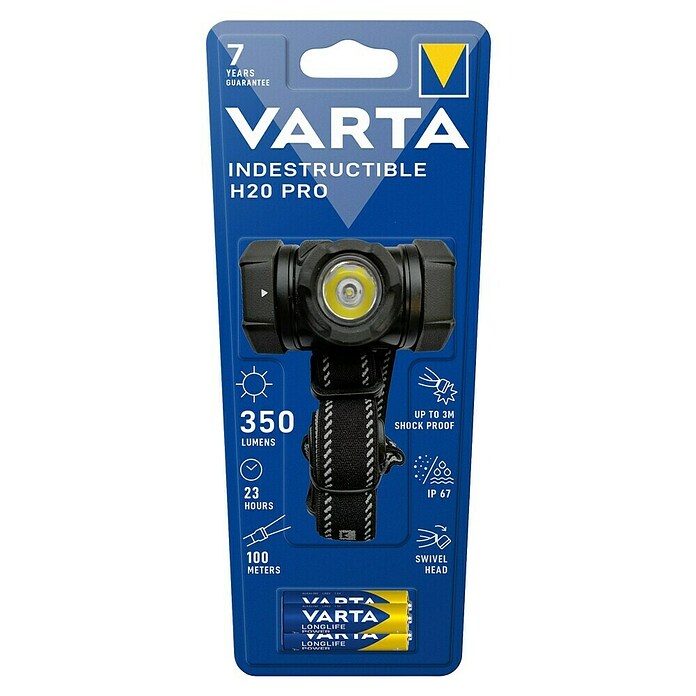 Varta Hoofdlamp H20PRO (68 x 47 x 36,5 mm, 350 lm) | BAUHAUS