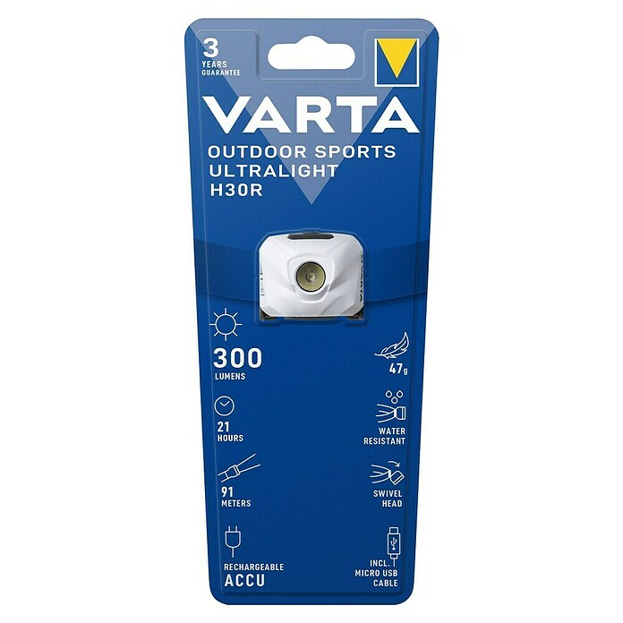 Varta Hoofdlamp H30R (300 lm, IPX4) | BAUHAUS