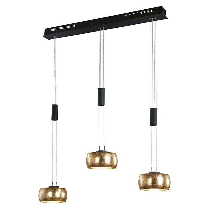 Fischer & Honsel LED-Pendelleuchte Colette (3 Stk., 27 W, Gold, Sandschwarz, Warmweiß) | BAUHAUS