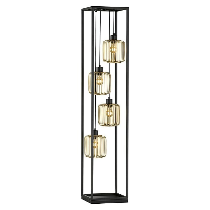 Fischer & Honsel Stehleuchte Caydo (160 W, Höhe: 150 cm, Gold/Sandschwarz, E27) | BAUHAUS