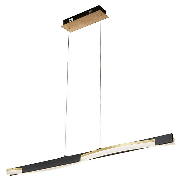 Fischer & Honsel LED-Pendelleuchte Bridge (21 W, L x B x H: 100 x 9 x 160 cm, Sandschwarz/Gold, Mehrfarbig) | BAUHAUS