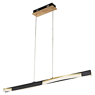 Fischer & Honsel LED-Pendelleuchte Bridge (21 W, L x B x H: 100 x 9 x 160 cm, Sandschwarz/Gold, Mehrfarbig)