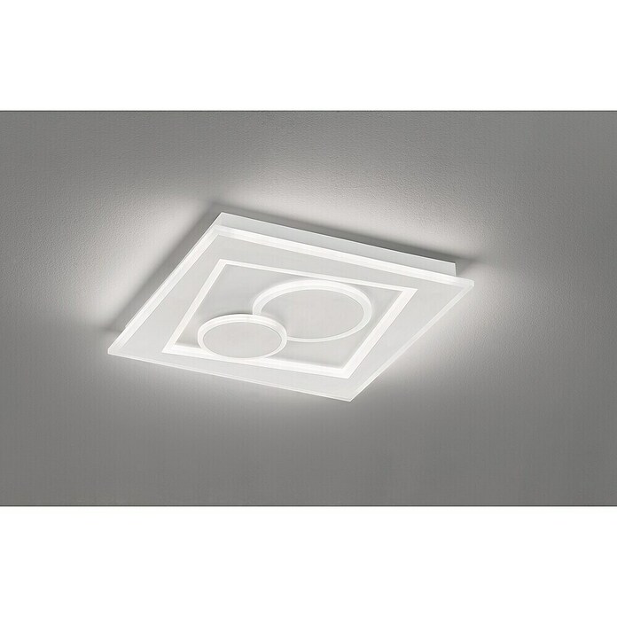 Fischer & Honsel LED-Deckenleuchte Ratio (44 W, L x B x H: 43 x 43 x 6,4 cm, Weiß, Mehrfarbig) | BAUHAUS