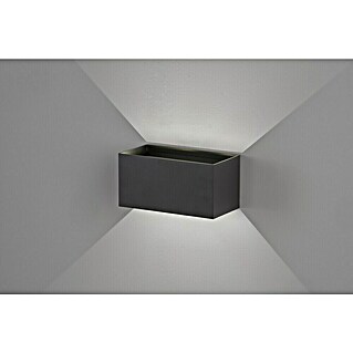 Fischer & Honsel LED-Wandleuchte Wallo (12 W, L x B x H: 10 x 20 x 10 cm, Sandschwarz, Warmweiß)