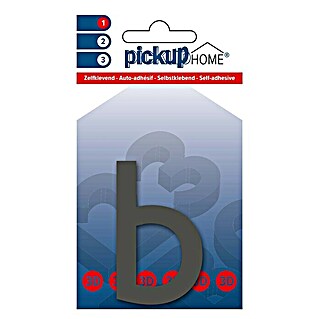 Pickup 3D Home Hausnummer Rio (Höhe: 6 cm, Motiv: b, Grau, Kunststoff, Selbstklebend)