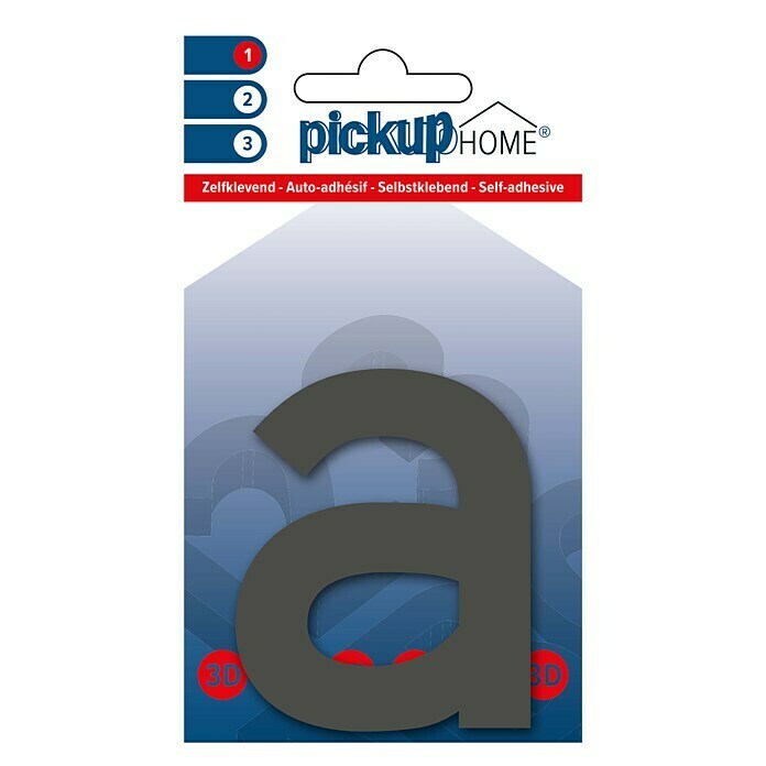 Pickup 3D Home Hausnummer Rio (Höhe: 10 cm, Motiv: a, Grau, Kunststoff, Selbstklebend)