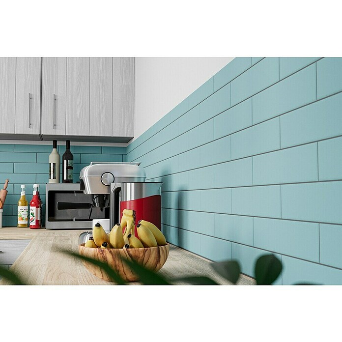Modern Style Wandfliese Urban Aqua (7,5 x 30 cm, Hellblau, Matt) | BAUHAUS