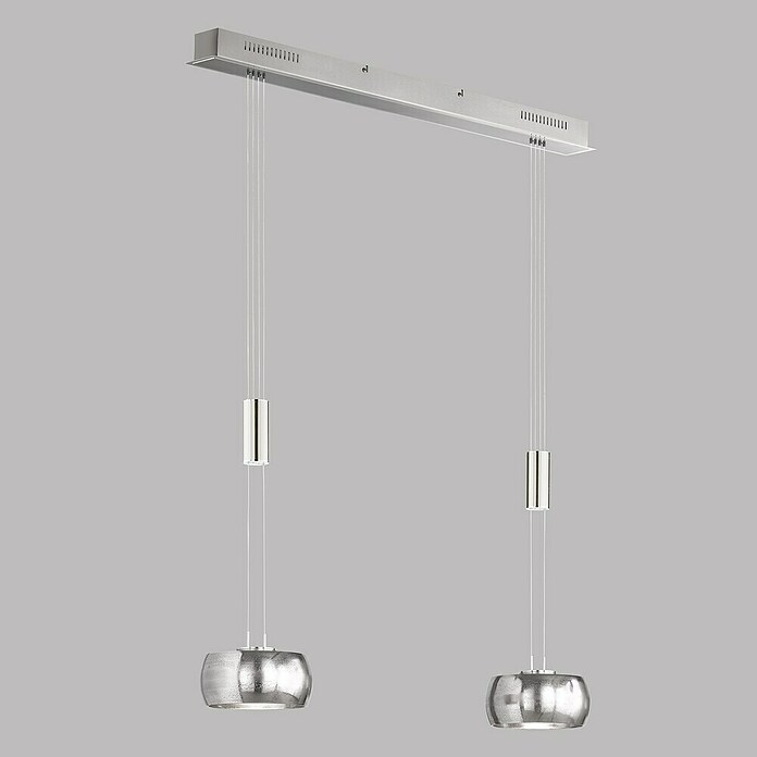 Fischer & Honsel LED-Pendelleuchte Colette (2 Stk., 18 W, Nickel, Nickel, Warmweiß) | BAUHAUS