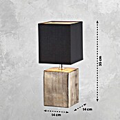 Fischer & Honsel Tischleuchte Ouro (25 W, L x B x H: 14 x 14 x 35 cm, Bronze antik, Schwarz, E14) | BAUHAUS