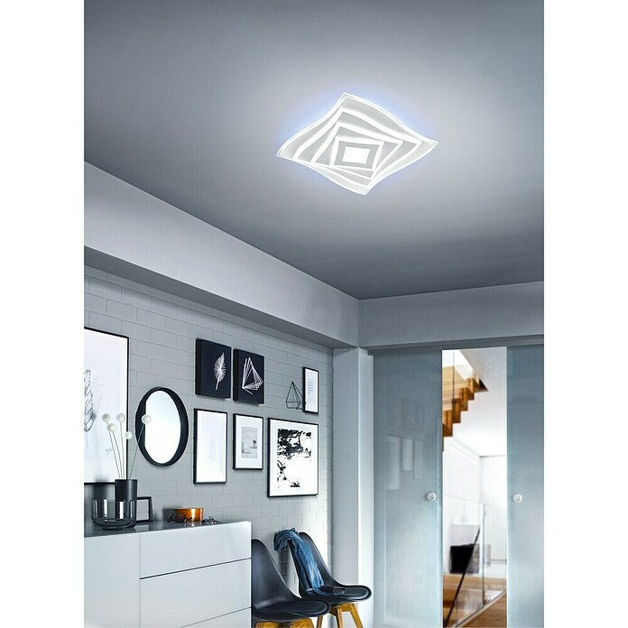 Fischer & Honsel LED-Deckenleuchte Hero (46 W, L x B x H: 40 x 40 x 6,5 cm, Weiß, Mehrfarbig) | BAUHAUS