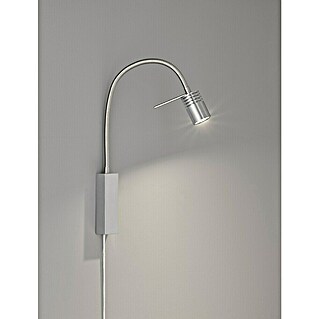 Fischer & Honsel LED-Wandleuchte River (4,5 W, L x B x H: 40 x 4 x 40 cm, Nickel, Warmweiß)