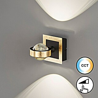 Fischer & Honsel LED-Wandleuchte Cluedo (7,5 W, L x B x H: 12 x 12 x 16,5 cm, Blattgoldfarben, Mehrfarbig)