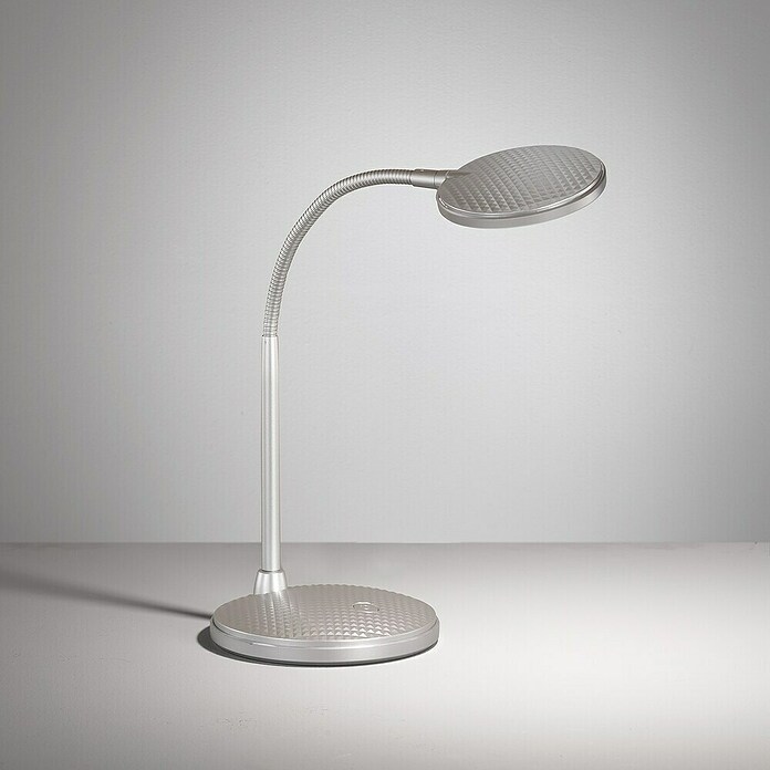 Fischer & Honsel LED-Tischleuchte Work (4,5 W, L x B x H: 22 x 14,5 x 36,5 cm, Silber, Warmweiß) | BAUHAUS