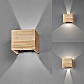 Fischer & Honsel LED-Wandleuchte Paloma (6 W, L x B x H: 11,5 x 12 x 10 cm, Eiche, Warmweiß) | BAUHAUS