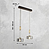 Fischer & Honsel LED-Pendelleuchte Lavin (18 W, Gold/Schwarz, Warmweiß, 2 Stk.) | BAUHAUS