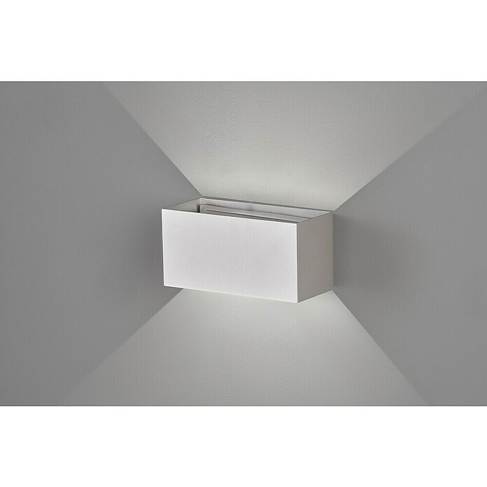 Fischer & Honsel LED-Wandleuchte Wallo (12 W, L x B x H: 10 x 20 x 10 cm, Silber, Warmweiß) | BAUHAUS