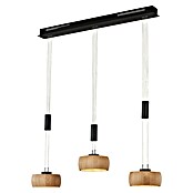 Fischer & Honsel LED-Pendelleuchte Colette (3 Stk., 27 W, Holz, Sandschwarz, Warmweiß) | BAUHAUS