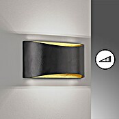 Fischer & Honsel LED-Wandleuchte Arles (12 W, L x B x H: 30 x 9,5 x 14 cm, Schwarz/Gold, Warmweiß) | BAUHAUS